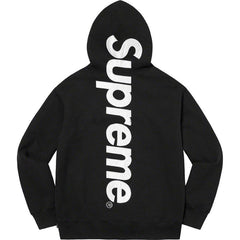 Supreme Vertical Logo Hooded Sweatshirt – Black / White