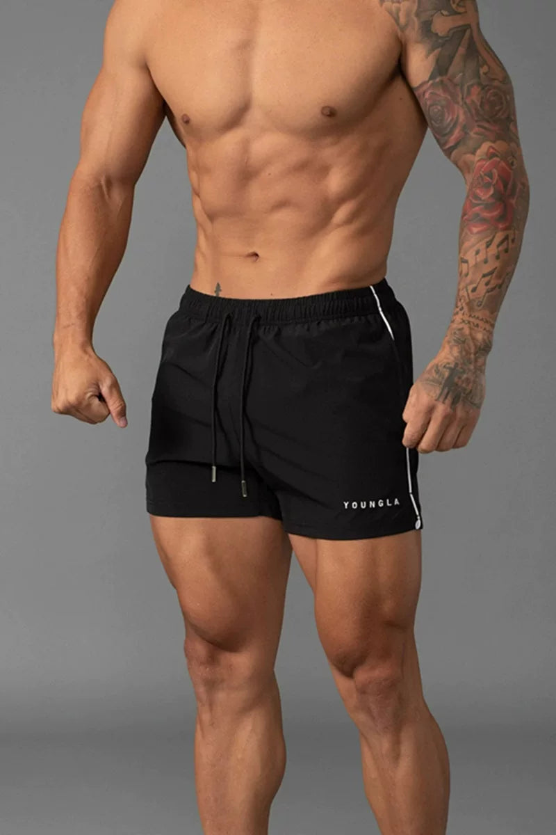 YOUNG LA's new summer men's casual sports outdoor shorts are breathable, casual, running, and fitness three quarter pants
