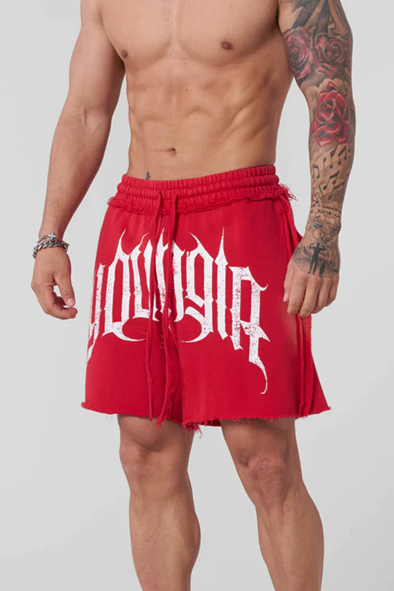 YOUANGLA's new American fitness shorts for running and training, summer leisure, looped five quarter cotton shorts