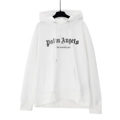 Palm Angels Spray Bleach Logo Hoodie - White