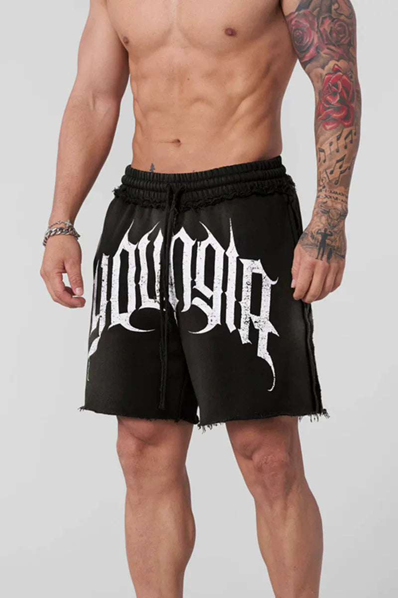 YOUANGLA's new American fitness shorts for running and training, summer leisure, looped five quarter cotton shorts