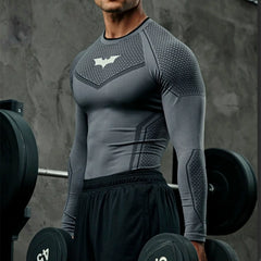 YOUNG LA Sports Long Sleeve Men's T-shirt American Trendy Brand Fitness Muscle Beating Iron Dog Exercise Breathable Elastic Quick Drying