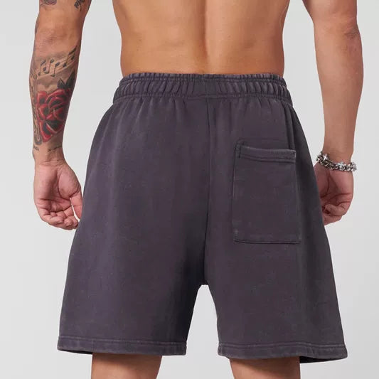 YONGLA trendy men's printed sports and fitness shorts, summer casual trendy basketball and running five quarter pants