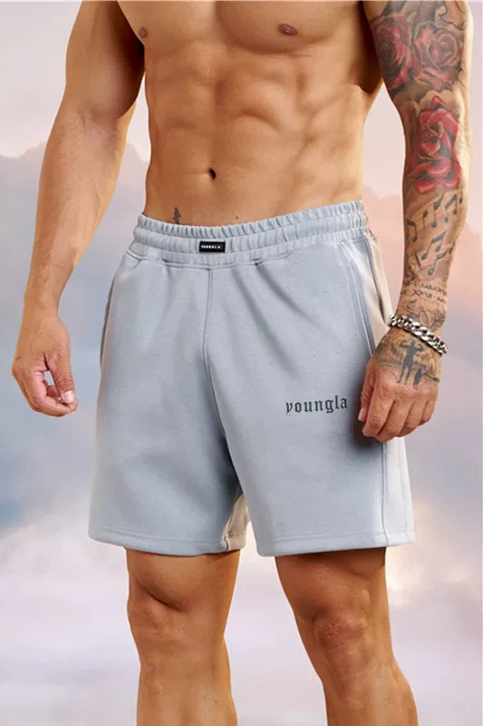 YOUNG LA American style new men's sports pants loose straight shorts for runners, sports and fitness casual pants