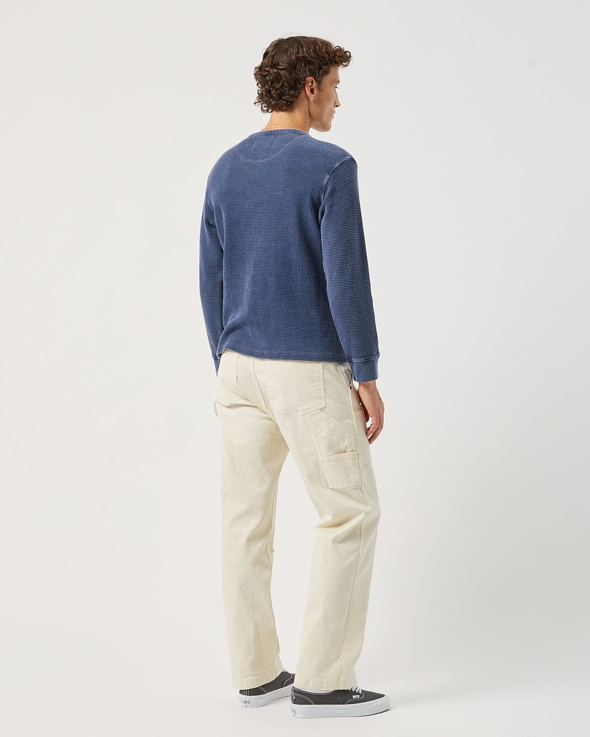 Waffle Henley - Navy