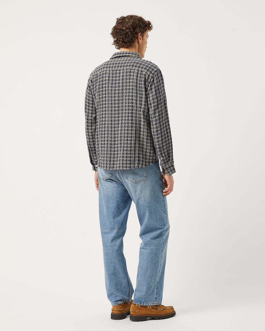 Reverse Tweed Snow Check - Blue