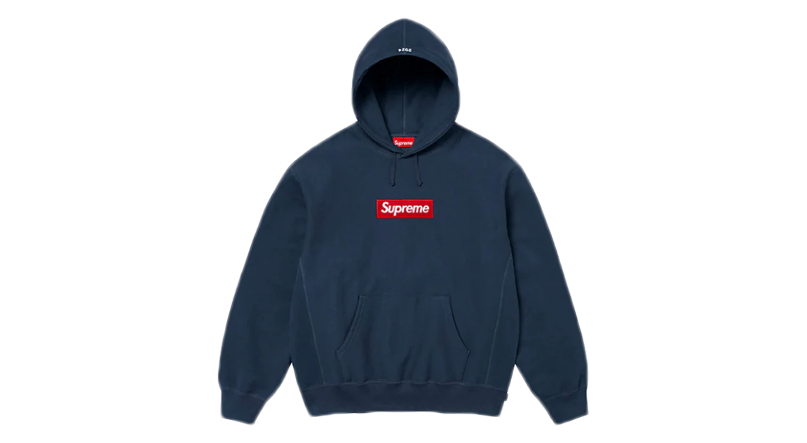 Supreme Box Logo Hoodie Navy (FW24) (P)