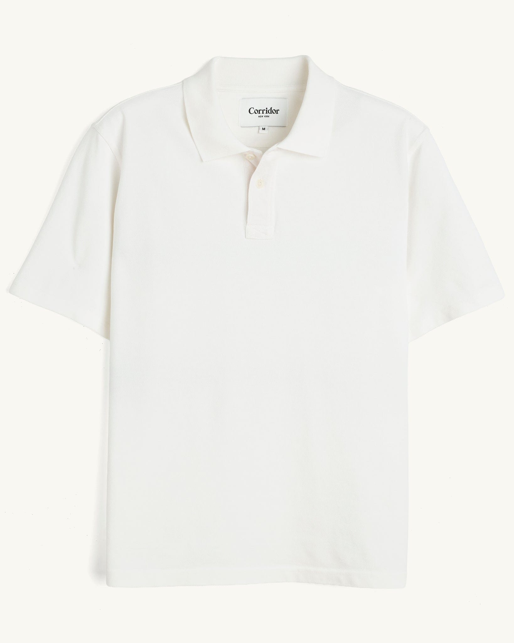 Pique Polo - White