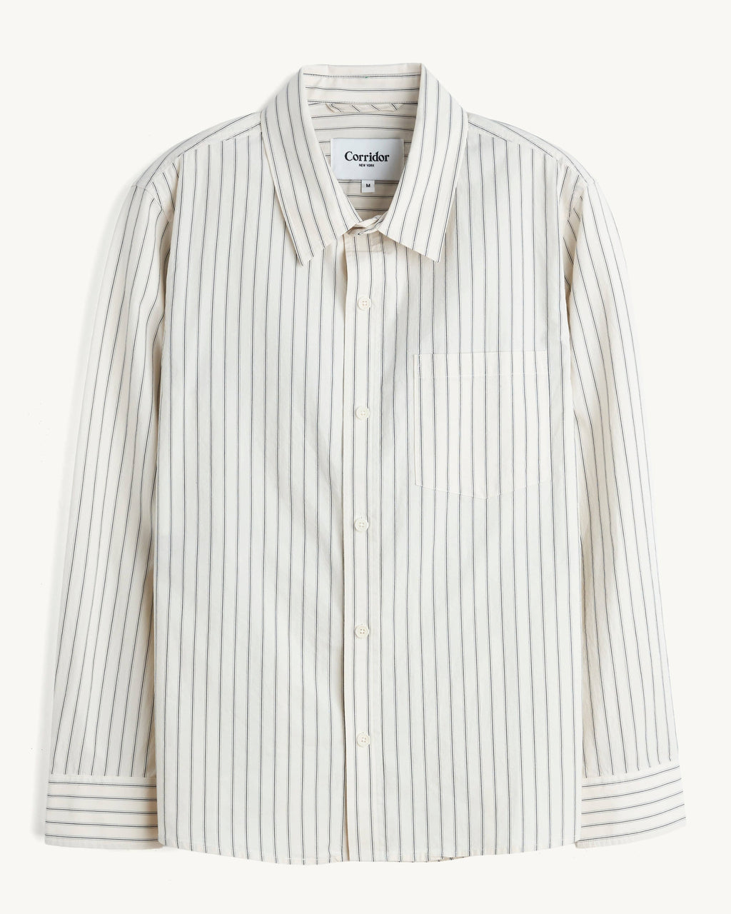 Poplin Stripe LS - Natural