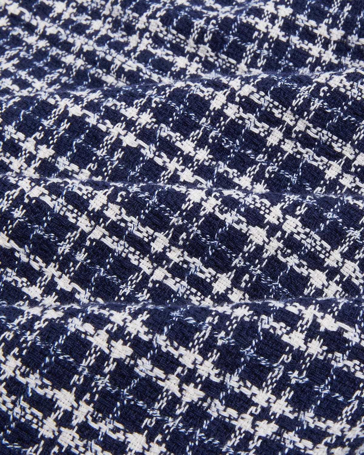 Reverse Tweed Snow Check - Blue