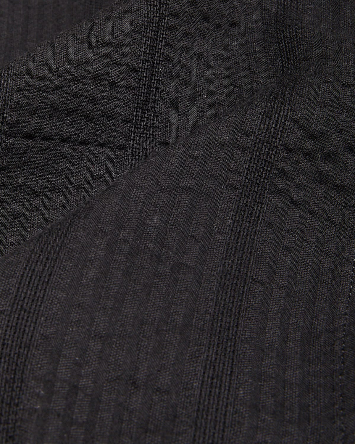 Striped Seersucker SS - Black