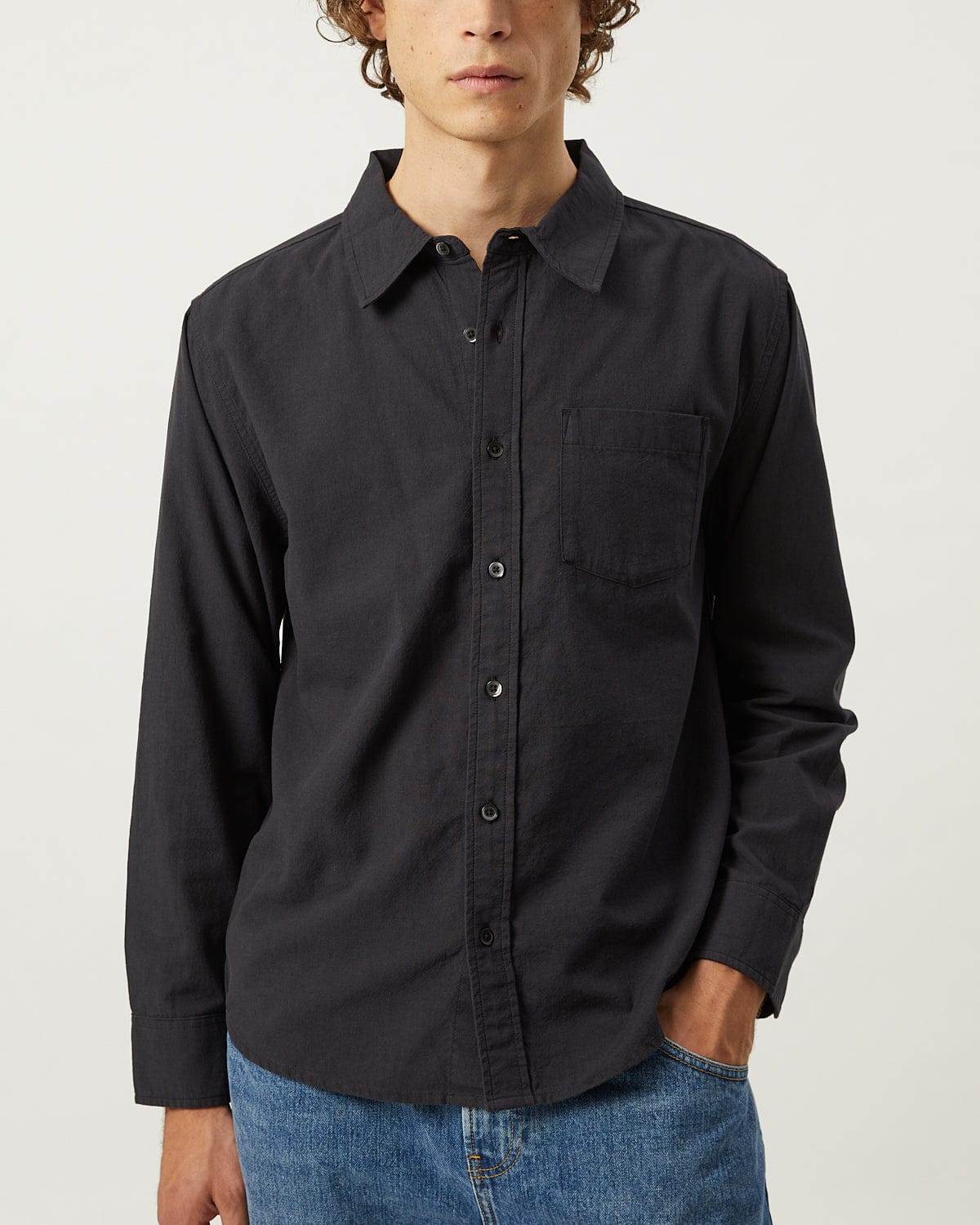 Linen Cotton LS - Black