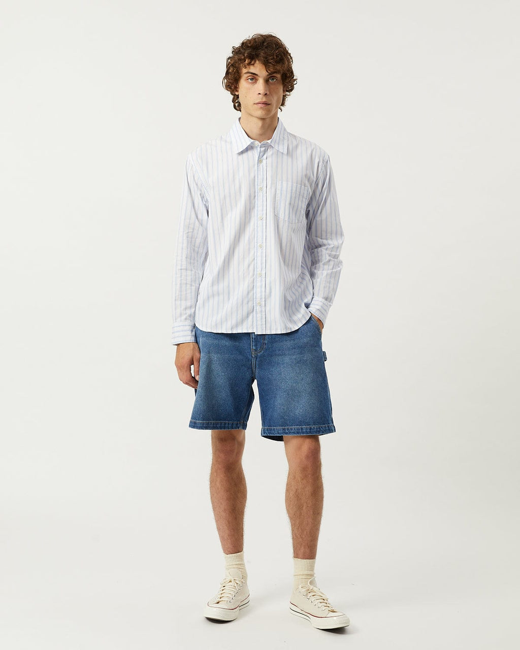 Berg Stripe LS - White