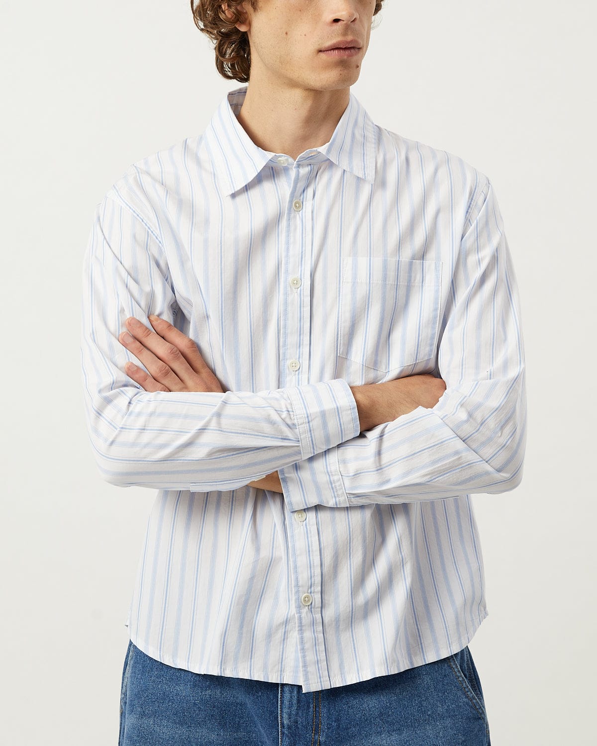 Berg Stripe LS - White