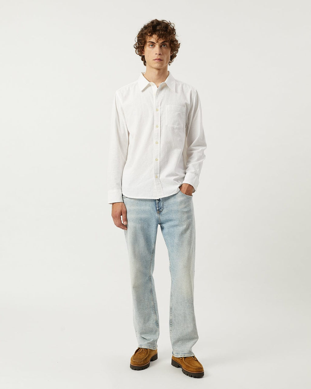 Linen Cotton LS - White