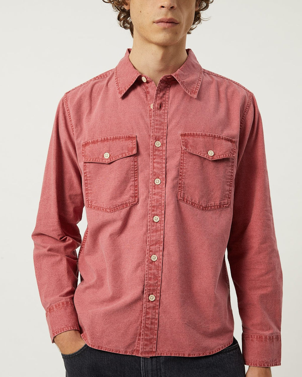 Pigment Dye Canvas LS - Red