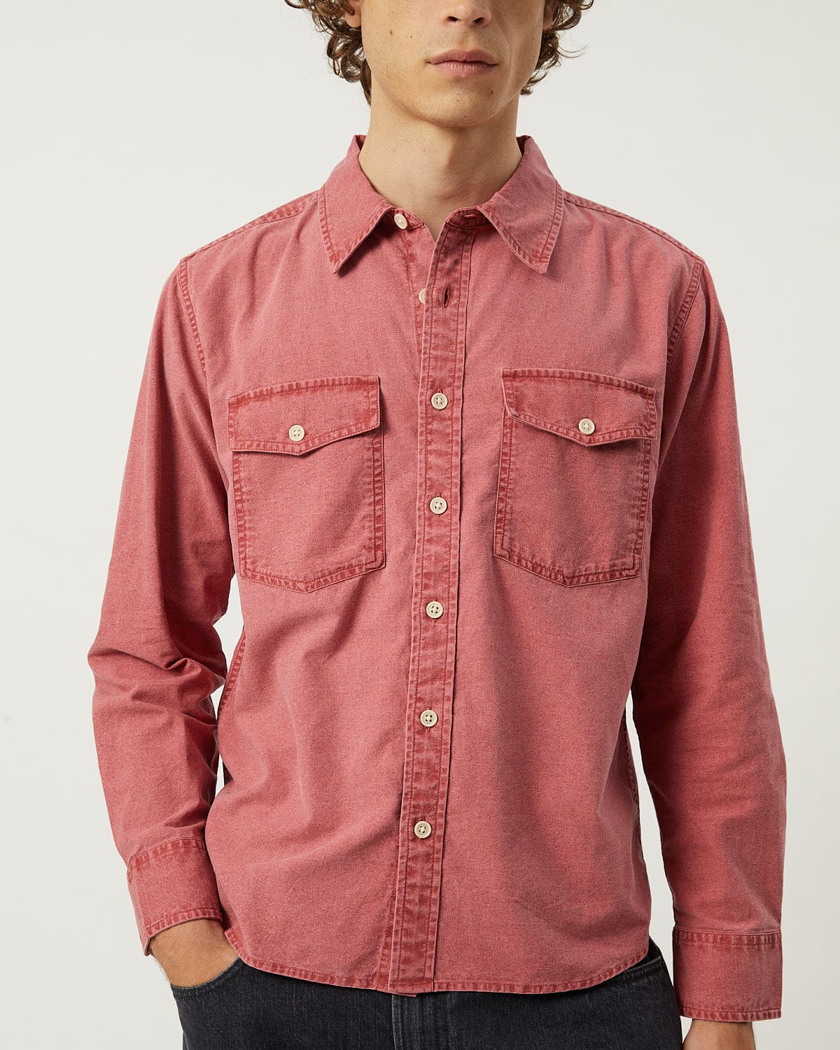 Pigment Dye Canvas LS - Red