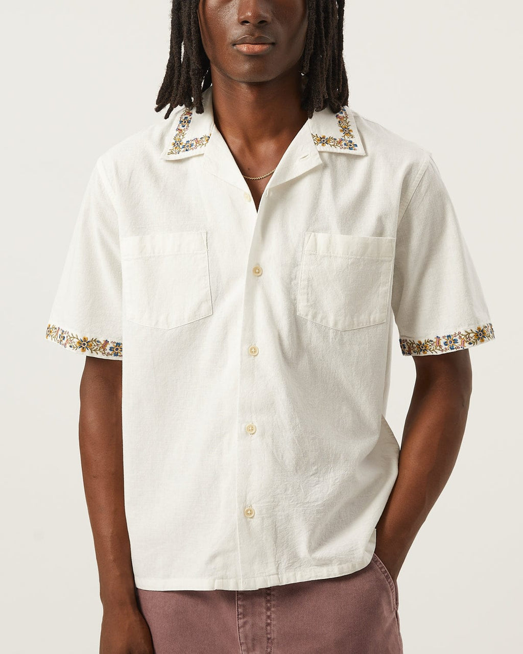 Harmony Embroidered SS - White