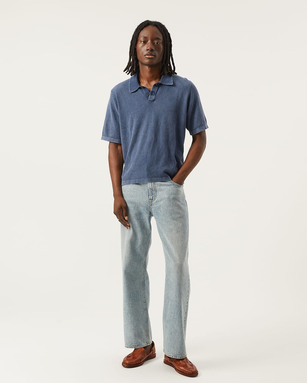 Knit Polo - Navy
