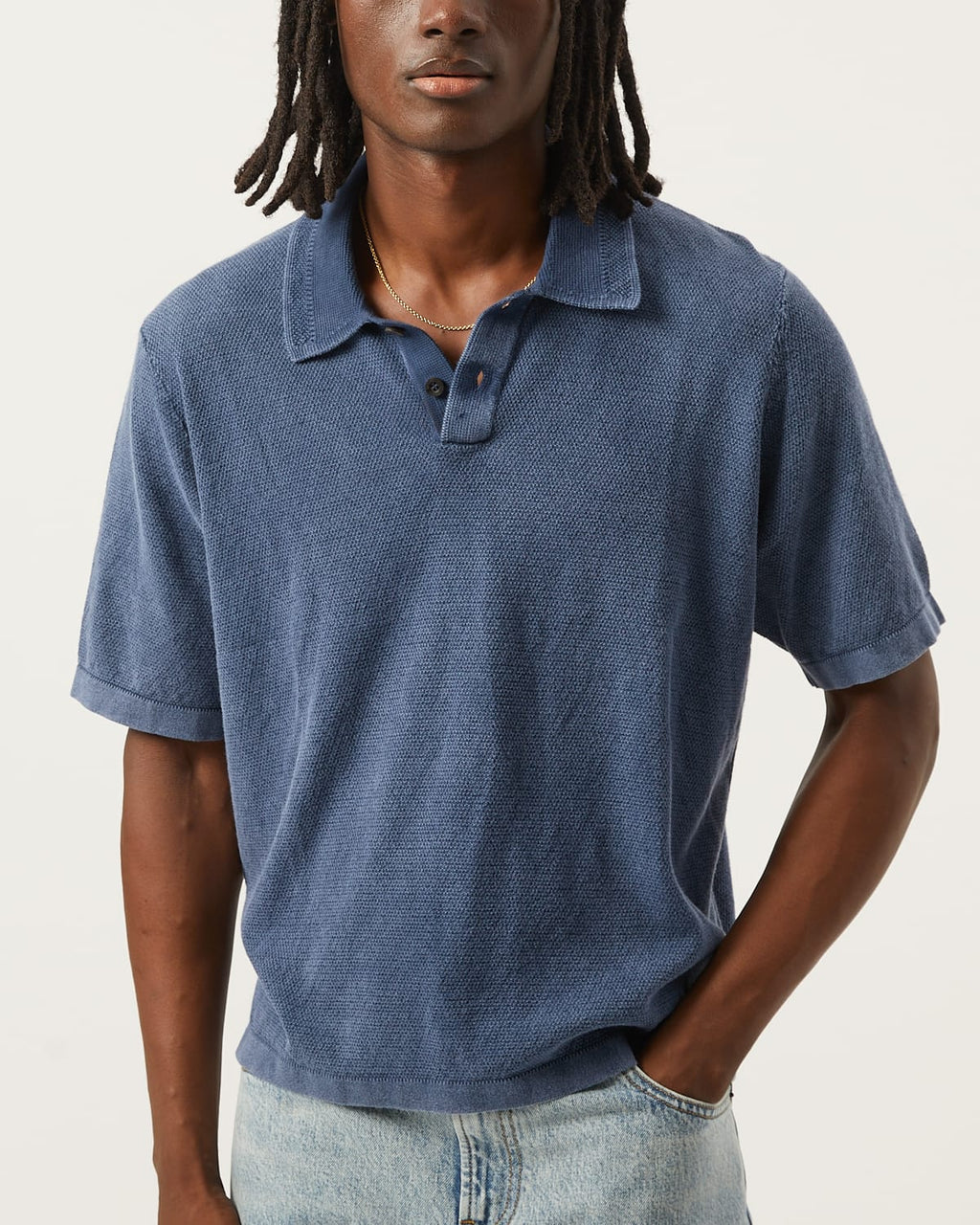 Knit Polo - Navy
