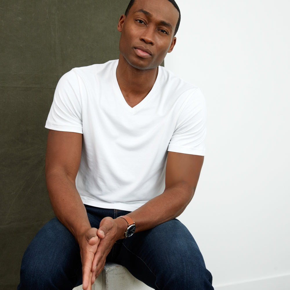 Threshold V-Neck T-Shirt Classic Fit - Peak White