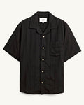 Striped Seersucker SS - Black