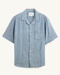 Striped Seersucker SS - Indigo