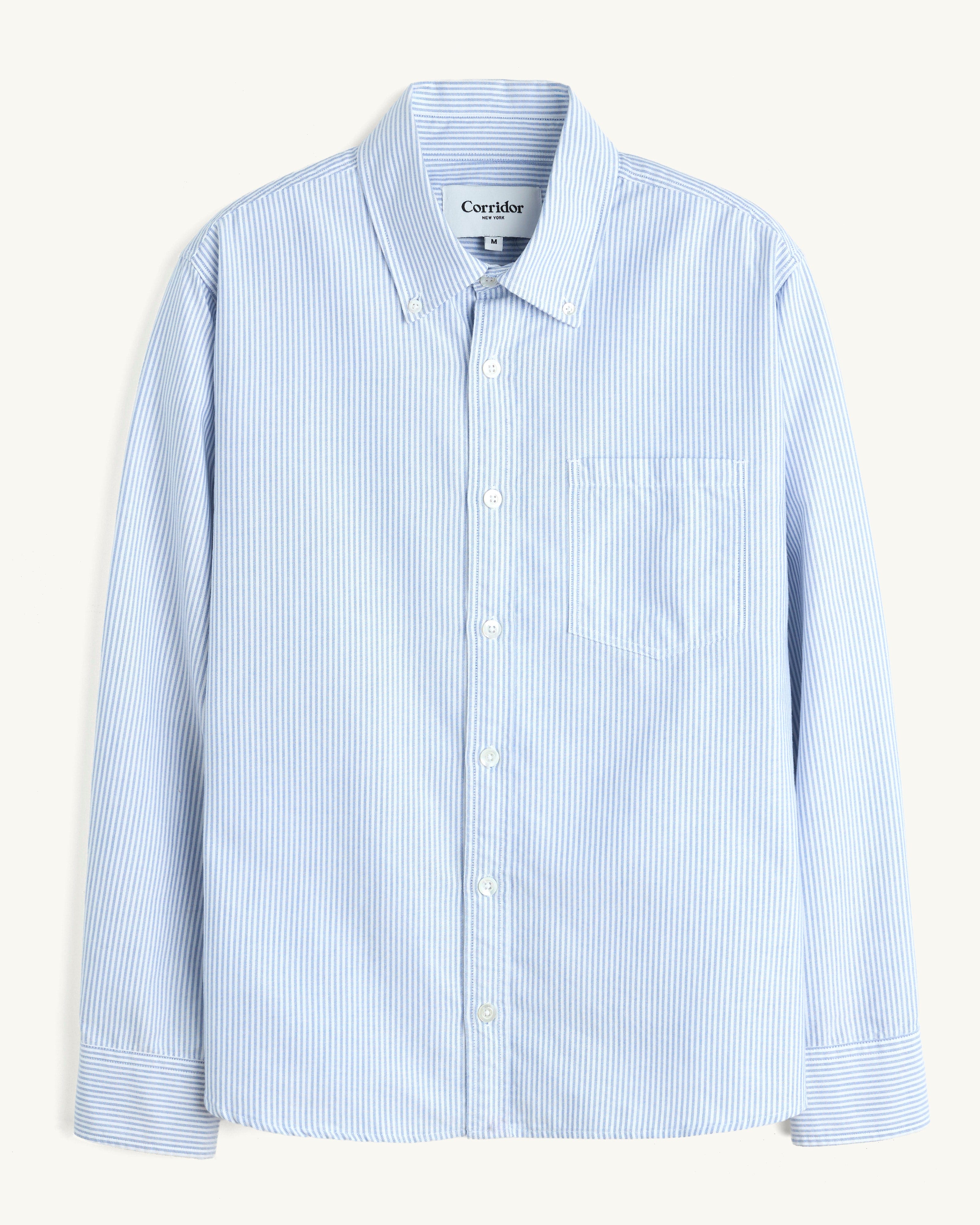 Stripe Oxford LS - Blue