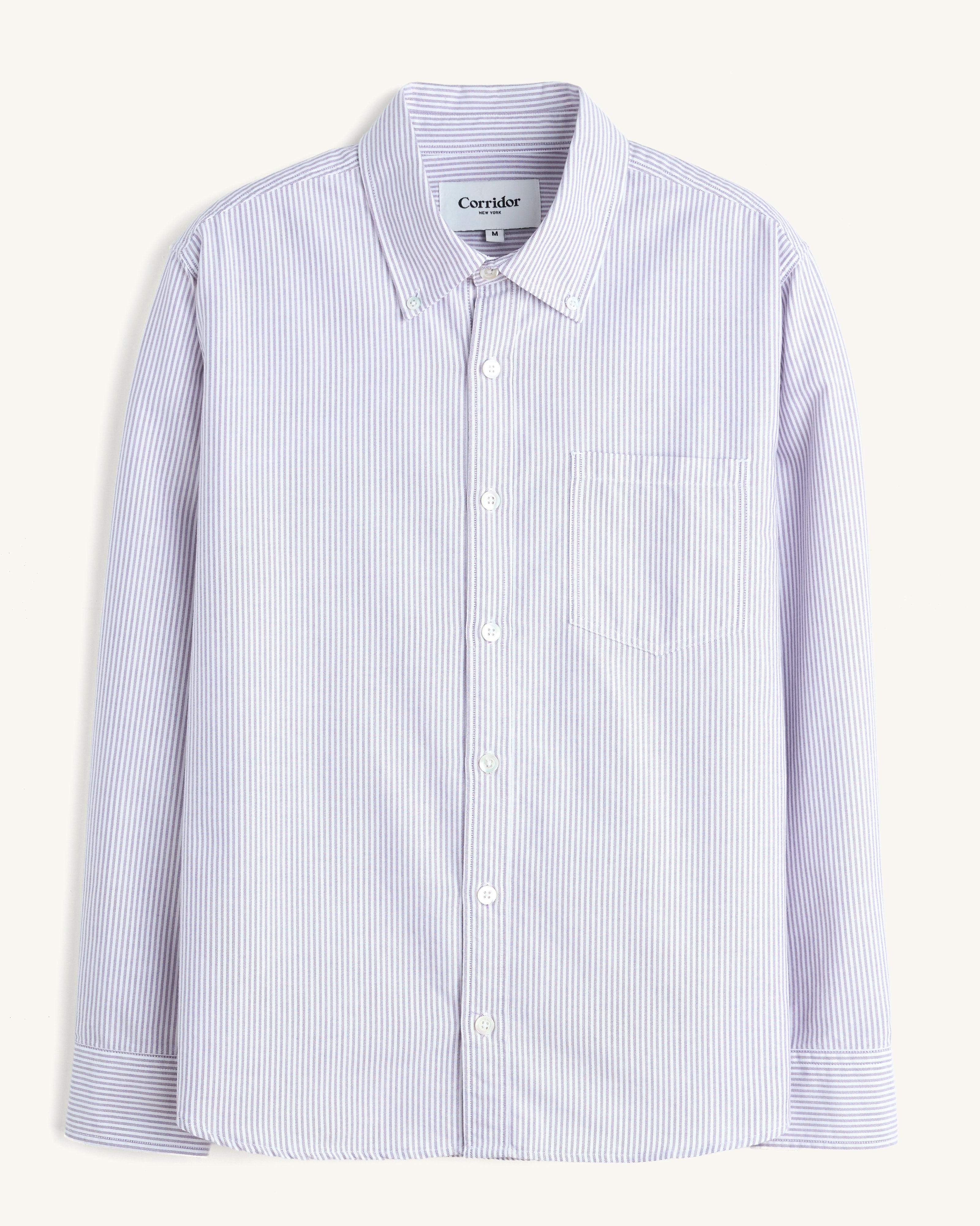 Stripe Oxford LS - Purple