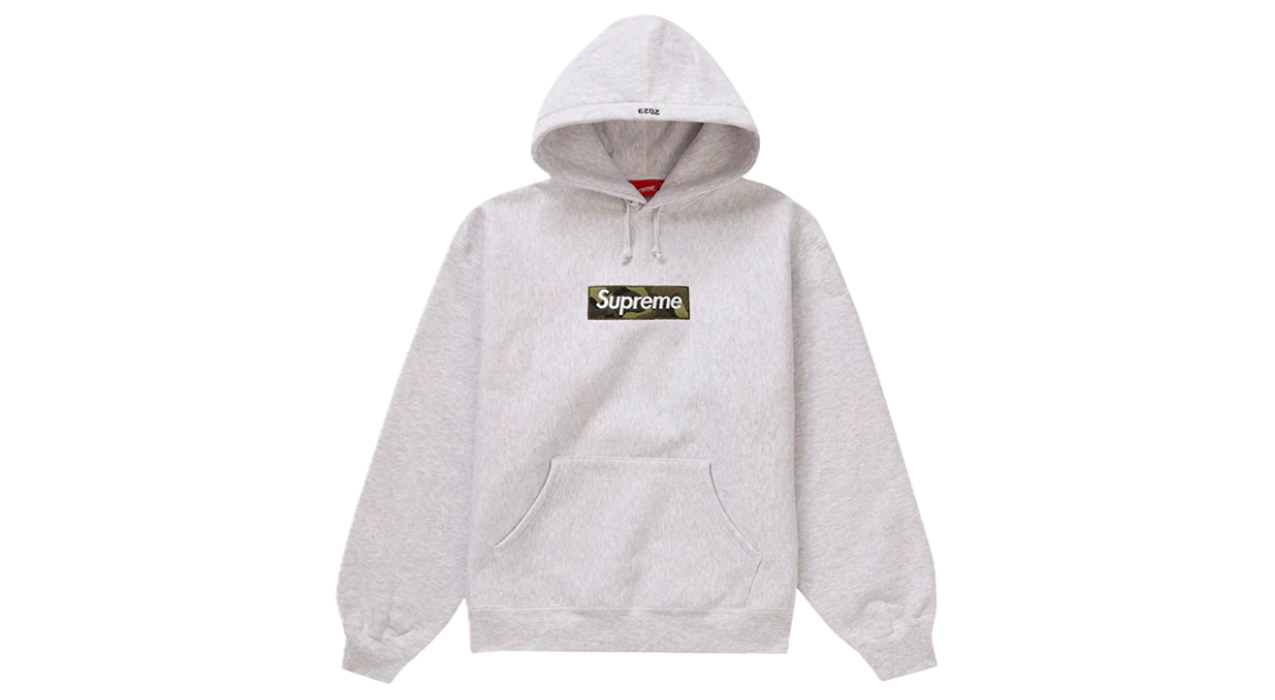 Supreme Box Logo Hoodie Ash Grey (FW23) (P)