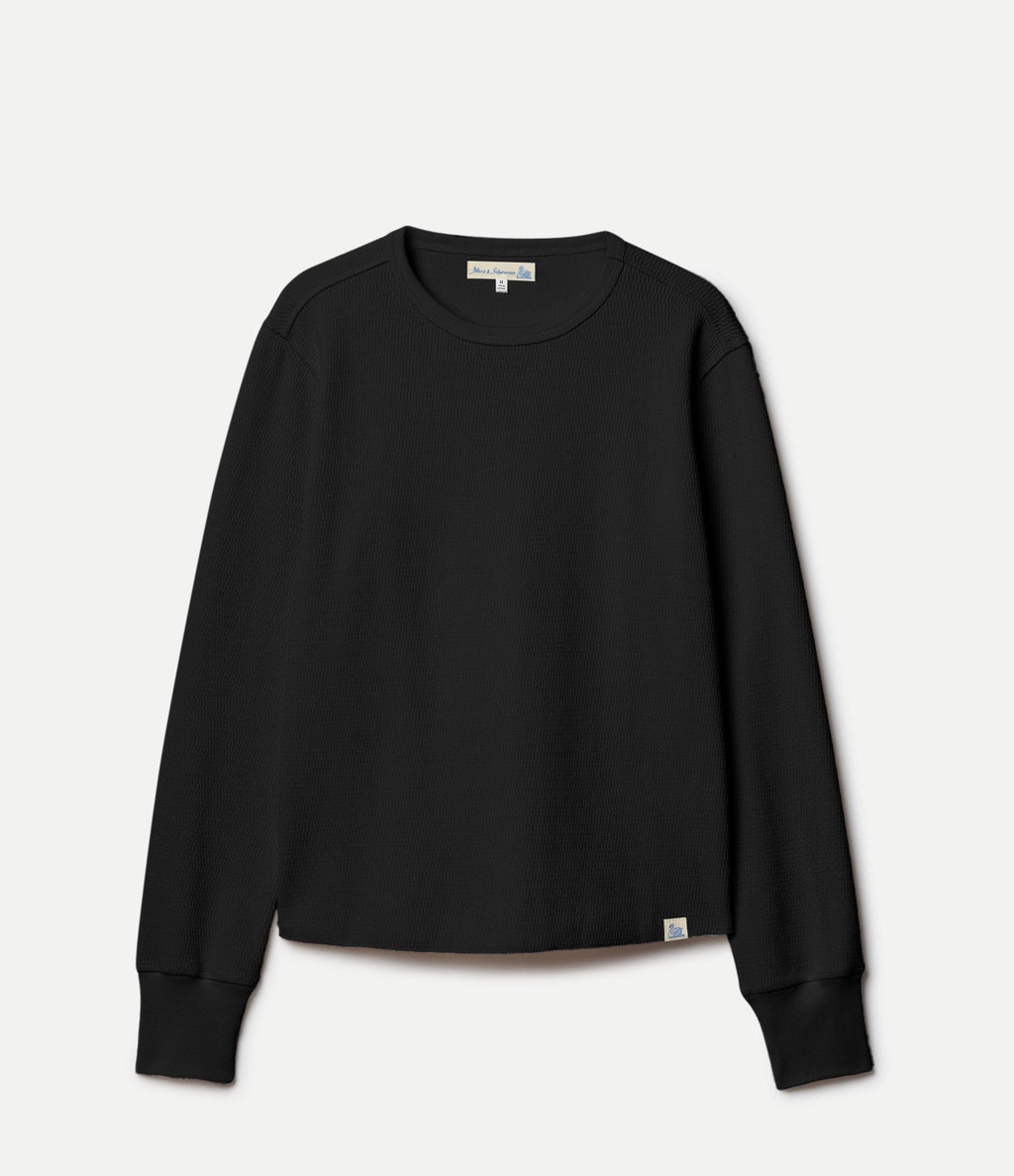 Diamond-Patterned Cotton Thermal Longsleeve