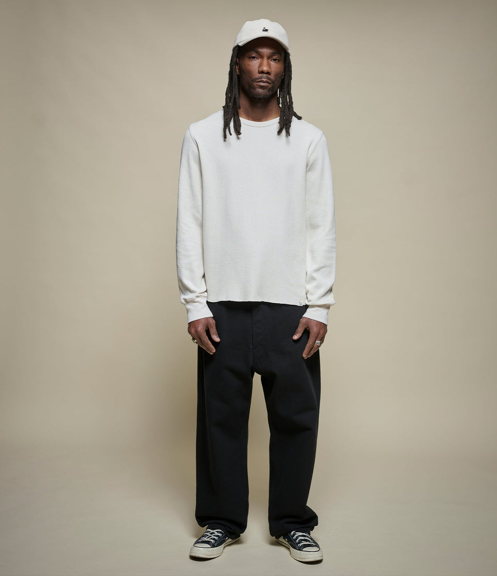 Diamond-Patterned Cotton Thermal Longsleeve