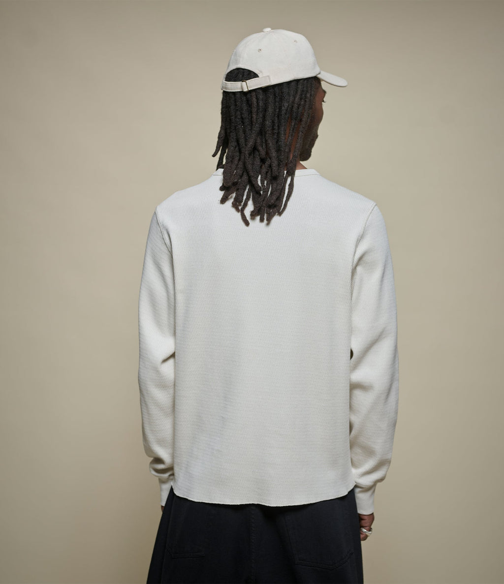 Diamond-Patterned Cotton Thermal Longsleeve