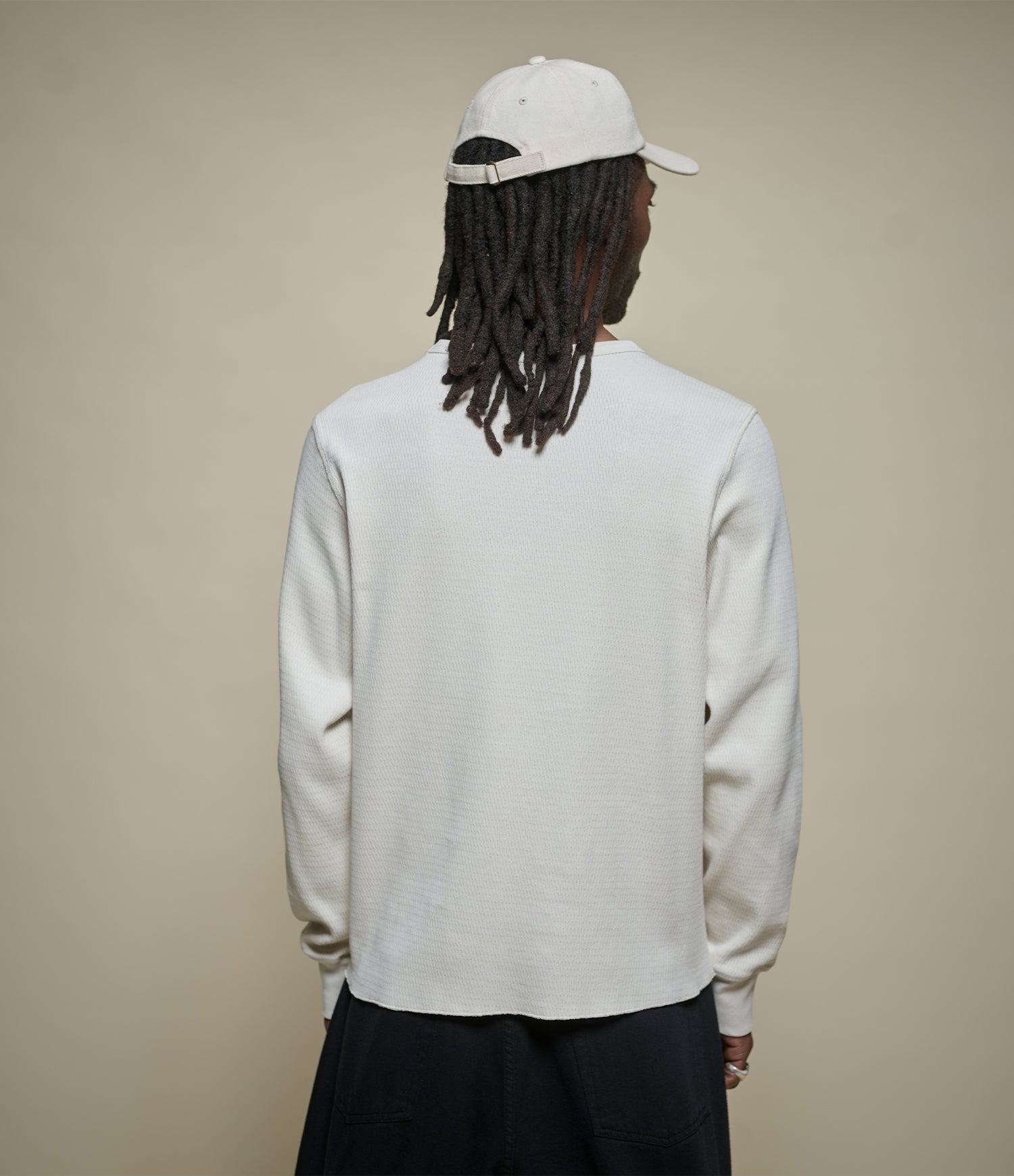 Diamond-Patterned Cotton Thermal Longsleeve
