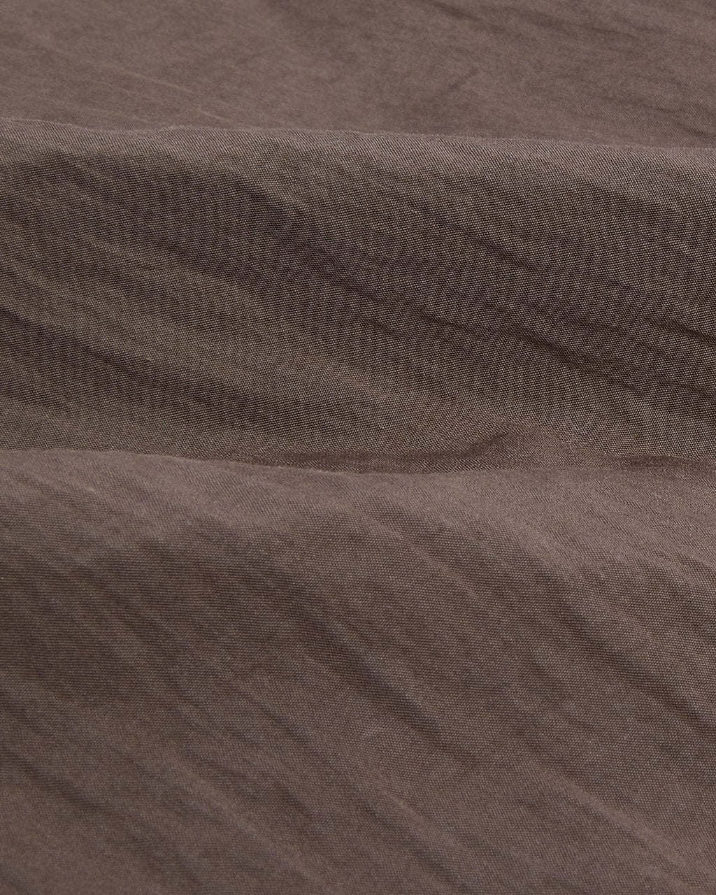 Crinkled Cotton Nylon Shirt - Brown