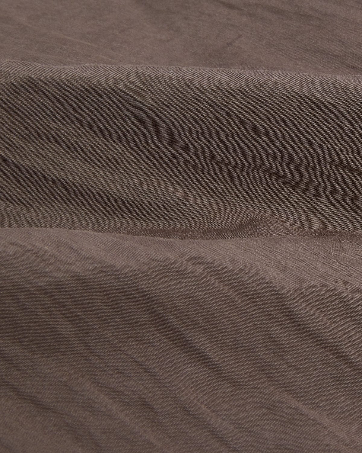 Crinkled Cotton Nylon Shirt - Brown