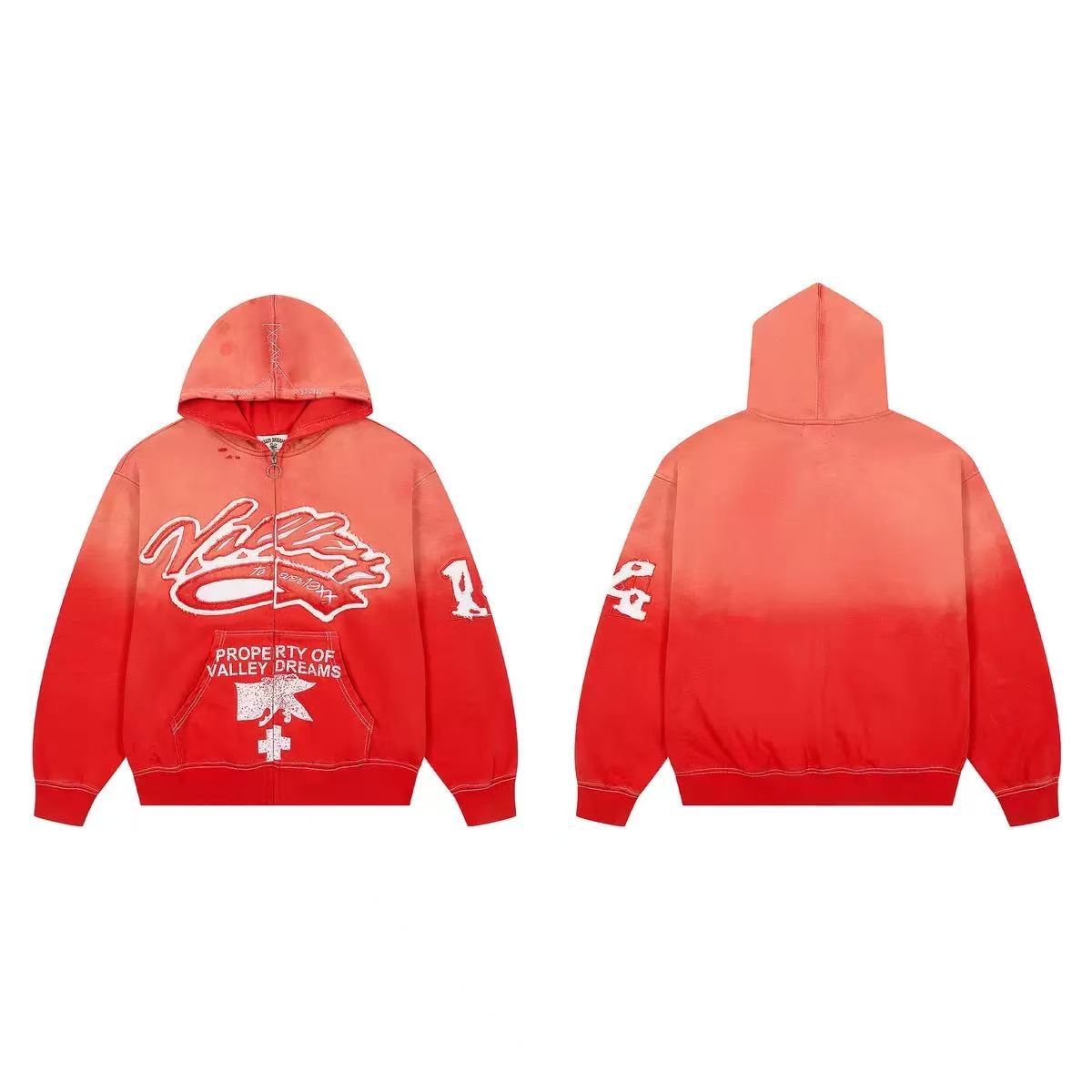Vale Forever Religion Zip Up Hoodie Red