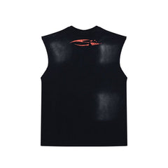 Hellstar basketball rams printed distressed unlined tank top