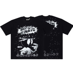 Hellstar Records Graphic Cotton T-Shirt - Black