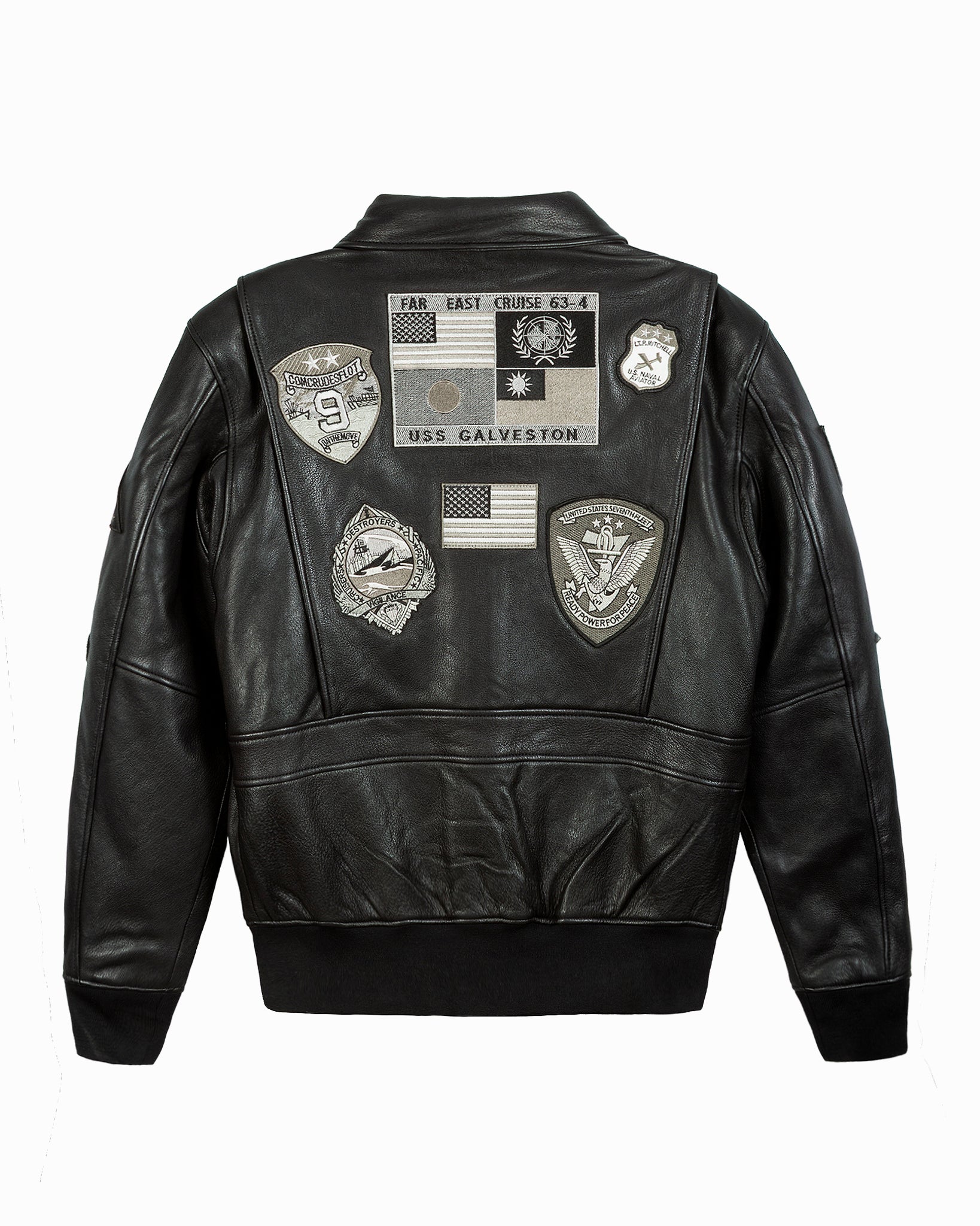 TOP GUN® OFFICIAL SIGNATURE SERIES LEATHER JACKET 1.0 WITH REMOVABLE MOUTON COLLAR