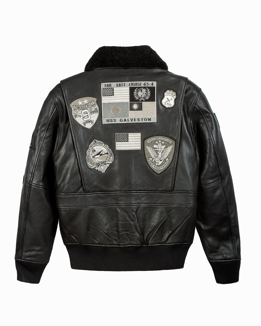 TOP GUN® OFFICIAL SIGNATURE SERIES LEATHER JACKET 1.0 WITH REMOVABLE MOUTON COLLAR
