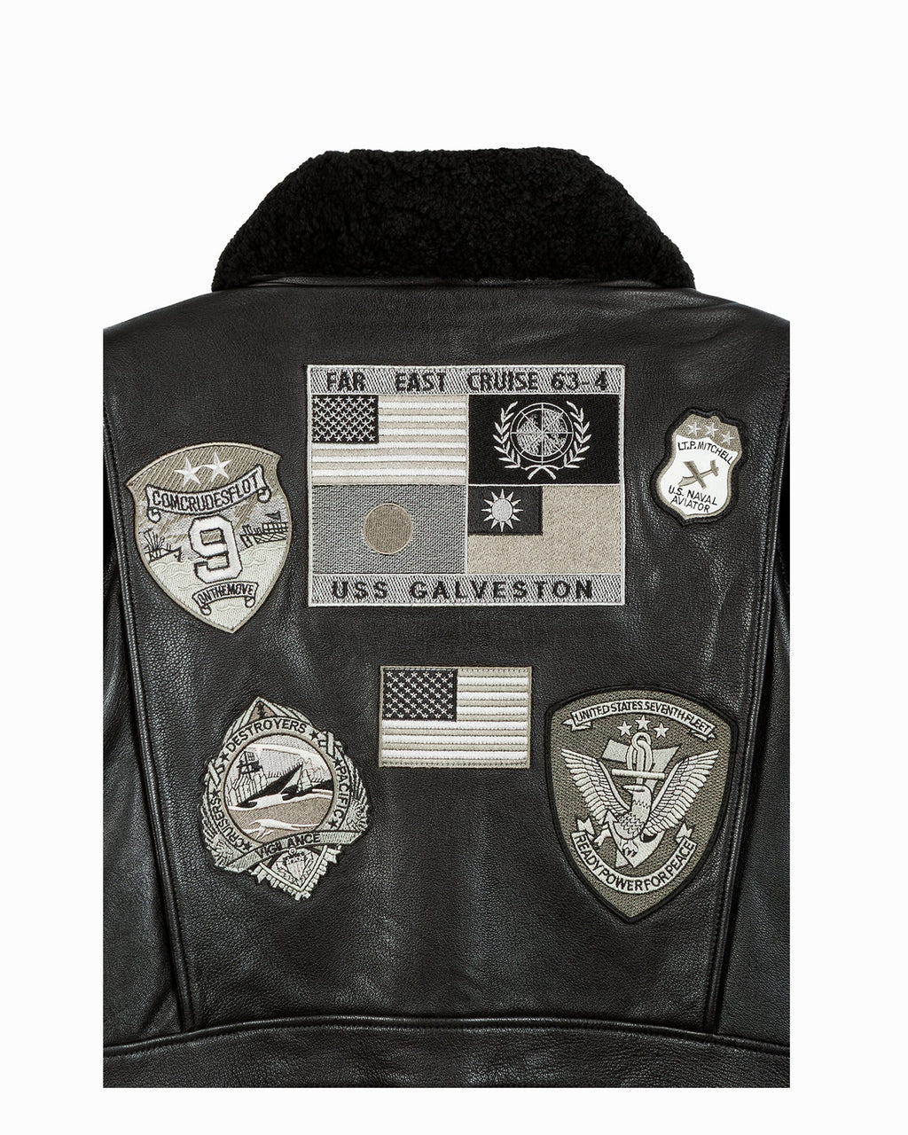TOP GUN® OFFICIAL SIGNATURE SERIES LEATHER JACKET 1.0 WITH REMOVABLE MOUTON COLLAR