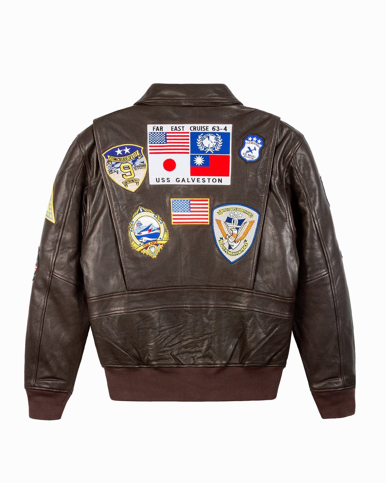 TOP GUN® OFFICIAL SIGNATURE SERIES LEATHER JACKET 1.0 WITH REMOVABLE MOUTON COLLAR