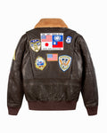 TOP GUN® OFFICIAL SIGNATURE SERIES LEATHER JACKET 1.0 WITH REMOVABLE MOUTON COLLAR